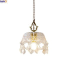 Modern crystal glass led pendant lamp – dining room brass light