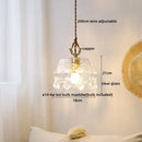 Modern crystal glass led pendant lamp – dining room brass light