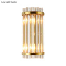 Modern crystal gold finish wall lighting bedroom sconce