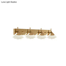 Modern crystal gold vanity light 4 bulb bathroom wall lamp