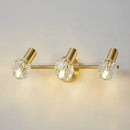 Modern crystal gold wall lamp for bedroom with globe shades