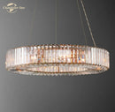 Modern crystal halo pendant light for dining room