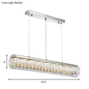 Modern crystal horizontal cylinder pendant light dining room crystal ball