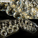 Modern crystal horizontal cylinder pendant light dining room crystal ball