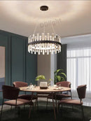 Modern crystal industrial pendant lamps for living room led lighting