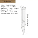 Modern crystal led ceiling chandeliers living room glass globe pendant
