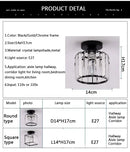 Modern crystal led ceiling light black cube fixture for kitchen