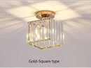 Modern crystal led ceiling light black cube fixture for kitchen