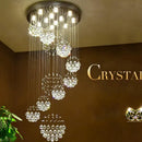 Modern crystal led chandelier – large villa kitchen ceiling light