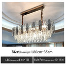 Modern crystal led chandeliers for dining room glass prism light