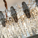 Modern crystal led chandeliers for dining room glass prism light