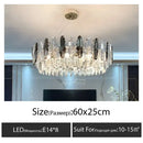 Modern crystal led chandeliers for dining room glass prism light