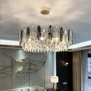 Modern crystal led chandeliers for dining room glass prism light
