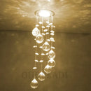 Modern crystal led downlight – living room teardrop ceiling lamp