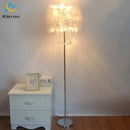 Modern crystal led feather floor lamp living room light
