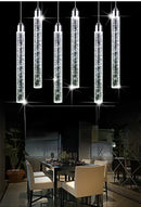 Modern crystal led pendant light for dining room