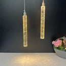 Modern crystal led pendant light for dining room