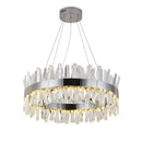 Modern crystal led ring chandelier living room luxury light