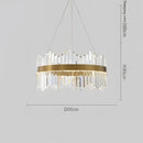 Modern crystal led ring chandelier living room luxury light