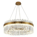 Modern crystal led ring chandelier living room luxury light