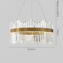 Modern crystal led ring chandelier living room luxury light