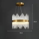 Modern crystal led ring chandelier living room luxury light