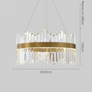 Modern crystal led ring chandelier living room luxury light