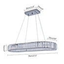 Modern crystal led ring pendant chandelier for dining room