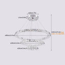 Modern crystal led ring pendant chandelier for dining room