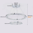 Modern crystal led ring pendant chandelier for dining room