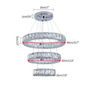 Modern crystal led ring pendant chandelier for dining room