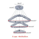 Modern crystal led ring pendant chandelier for dining room