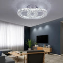 Modern crystal led square chandelier living room chrome light