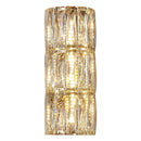 Modern crystal led wall lamp for living room warm faceted sconce