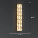 Modern crystal led wall lamp for living room warm faceted sconce