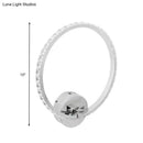 Modern crystal led wall sconce chrome finish bedroom light