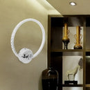 Modern crystal led wall sconce chrome finish bedroom light