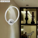 Modern crystal led wall sconce chrome finish bedroom light