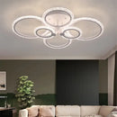 Modern crystal ring acrylic ceiling lights for living room