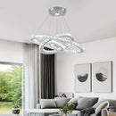 Modern crystal rings led pendant light dining room chandelier
