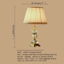 Modern crystal table lamp – bedroom gold and cream lace light