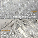 Modern crystal teardrop gold chandelier for elegant living room