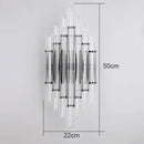 Modern crystal wall lamp gold & chrome sconce for living room