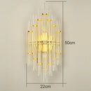 Modern crystal wall lamp gold & chrome sconce for living room