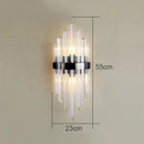 Modern crystal wall lamp gold & chrome sconce for living room
