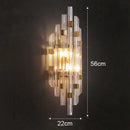 Modern crystal wall lamp gold & chrome sconce for living room