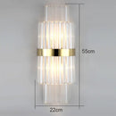 Modern crystal wall lamp gold & chrome sconce for living room