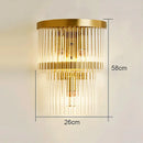 Modern crystal wall lamp gold & chrome sconce for living room