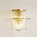 Modern crystal wall lamp gold & chrome sconce for living room