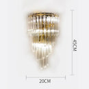 Modern crystal wall lamp gold & chrome sconce for living room